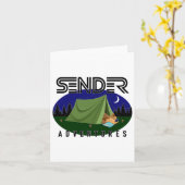 Camping Bear Karte (Gelbe Blume)