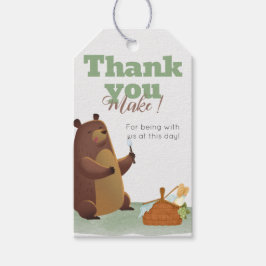 Camping Bear Marshmallow Vielen Dank für Ihre Unte Geschenkanhänger