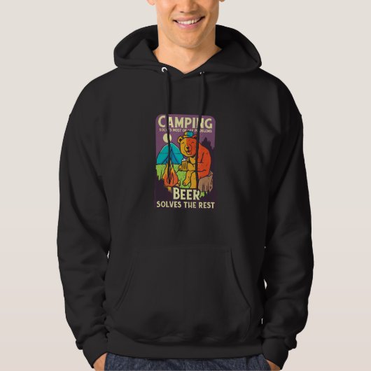 Camping Beer Hoodie (Vorderseite)