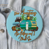 Camping, Berge, Abenteuer, Wall Hanger Button (Beispiel)