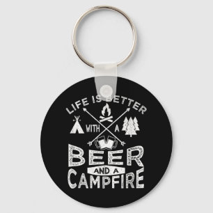 Camping Bier Lagerfeuer Leben Liebe Lagerfeuer  Schlüsselanhänger