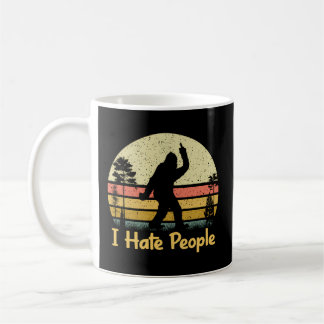 Camping Bigfoot Sasquatch Middle Finger I Hate Peo Kaffeetasse