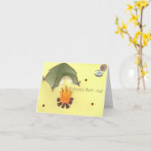 Camping Birthday Card Karte (Gelbe Blume)