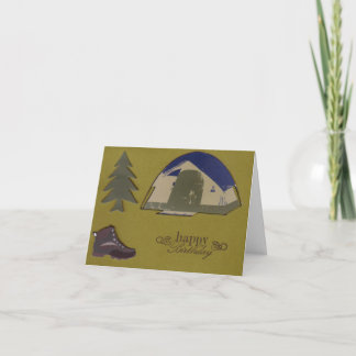 Camping Birthday Card Karte