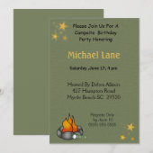 Camping Birthday Einladung (Vorne/Hinten)