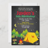 Camping Birthday Einladung (Vorderseite)