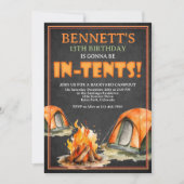 Camping Birthday Einladung (Vorderseite)