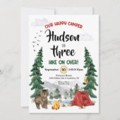 Camping Birthday Einladung (Vorderseite)