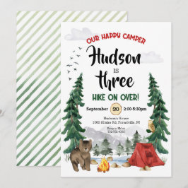 Camping Birthday Einladung