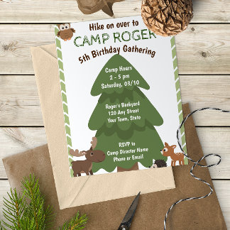 Camping Birthday Einladung