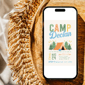 Camping Birthday Einladung