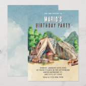 Camping birthday einladung (Vorne/Hinten)