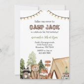 Camping Birthday Einladung (Vorderseite)