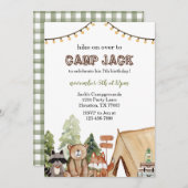 Camping Birthday Einladung (Vorne/Hinten)