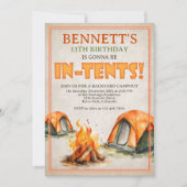 Camping Birthday Einladung (Vorderseite)