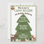 Camping Birthday Einladung (Vorderseite)