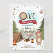 Camping Birthday Einladung (Vorderseite)