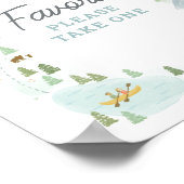 Camping Birthday Favors Sign Poster (Ecke)