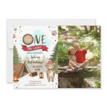 Camping Birthday Foto Einladung