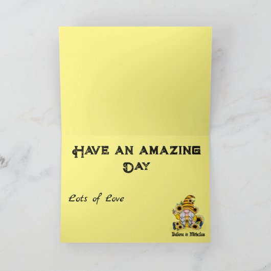 Camping Birthday Gnome Karte (Innenseite)