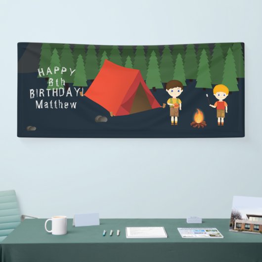 Camping Birthday Party Banner (Messe)