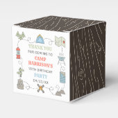 Camping Birthday Party Danke Geschenkschachtel (Vorderseite)