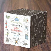 Camping Birthday Party Danke Geschenkschachtel