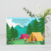 Camping Birthday Party Einladung (Stehend Vorderseite)