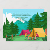 Camping Birthday Party Einladung (Vorne/Hinten)