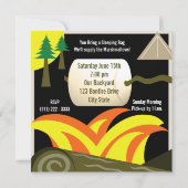 Camping Birthday Party Einladung (Rückseite)