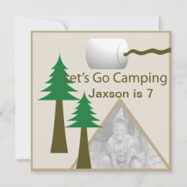 Camping Birthday Party Einladung
