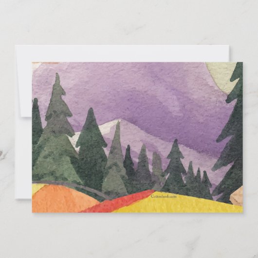 Camping Birthday Party Einladung (Rückseite)