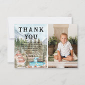 Camping Birthday Party | Foto Vielen Dank Dankeskarte (Vorderseite)