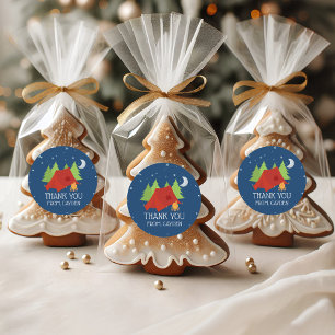 Camping Birthday Party für Aufkleber