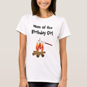 Camping Birthday Party Mama T - Shirt