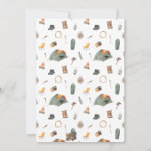 Camping Birthday Party Moderne Kinder Einladung (Rückseite)