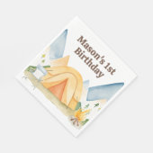 Camping Birthday Party Napkin Serviette (Ecke)