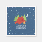 Camping Birthday Party Servietten (Vorderseite)