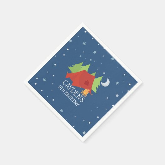 Camping Birthday Party Servietten (Ecke)