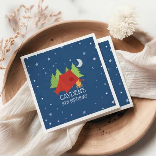 Camping Birthday Party Servietten