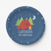 Camping Birthday Party Teller (Vorderseite)