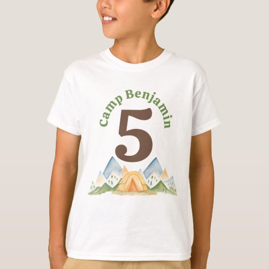 Camping Birthday Shirt (Vorderseite)