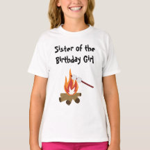 Camping Birthday Sister T - Shirt