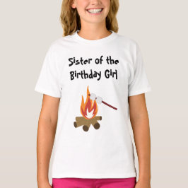 Camping Birthday Sister T - Shirt