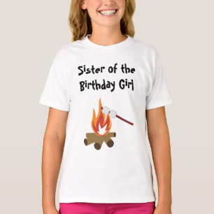 Camping Birthday Sister T - Shirt