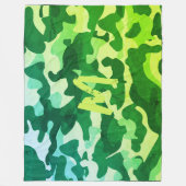Camping Blanket Camouflage Hinzufügen Initial Kids Fleecedecke (Vorderseite)
