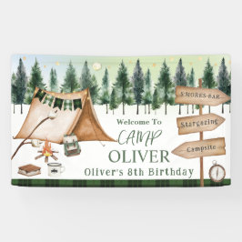 Camping Bonfire Campfire S'mores Geburtstag Banner