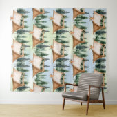 Camping Bonfire Campfire S'mores Geburtstag Wandteppich (Beispiel (Horizontal))