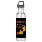 Camping & Boos Ghosts Camping Halloween Edelstahlflasche (Vorderseite)