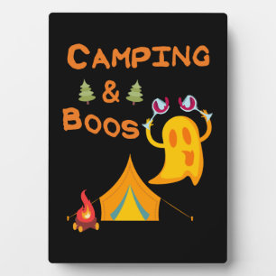 Camping & Boos Ghosts Camping Halloween Fotoplatte